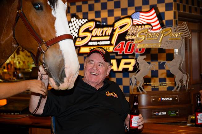 Budweiser's Clydesdale Meets South Point Owner Michael Gaughan