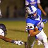 Moapa Valley running back Hayden Redd (42) runs the ball during a game against Cheyenne at Moapa Valley High School, Friday, Sep. 14, 2018.