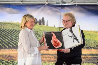 Martha Stewart talks to guests during the Martha Stewart Wine & Food Experience at the Las Vegas Festival Grounds Saturday, Oct. 13, 2018.