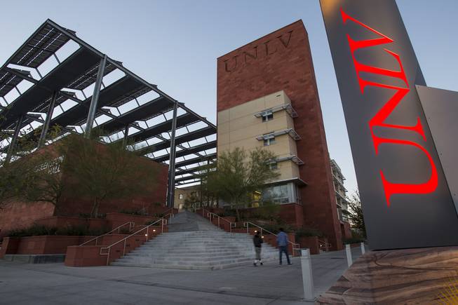 This file photo shows a view of the UNLV campus.