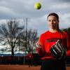 Rebel freshman softball player Jenny Bressler, who has been named the Mountain West's pitcher of the week in back to back weeks, poses for a photo at UNLV Thursday, March 21, 2019. WADE VANDERVORT