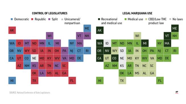 Marijuana Map by State