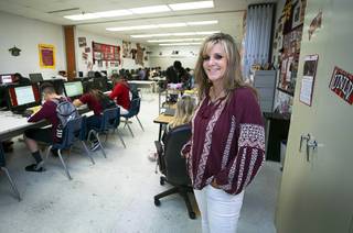 Eldorado High School teacher Shana Stott poses in her classroom Tuesday, May 14, 2019. Stott is an Eldorado HS graduate and has worked at the school for more than 20 years.