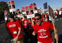 More than 1,000 members of a powerful Las Vegas casino workers union and other hospitality workers picketed Wednesday evening outside the Palms, where owners have refused to bargain with the union. The workers called for ...