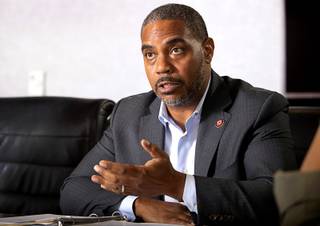 Congressman Steven Horsford, D-Nev., responds to a question during an editorial board meeting at the Las Vegas Sun offices in Henderson Thursday, Aug. 1, 2019.
