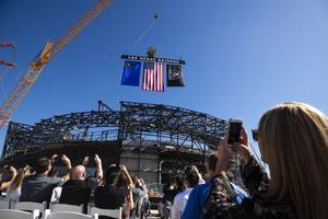 Allegiant Stadium topping-out ceremony