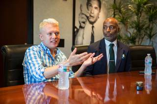 Sam Garrett-Pate of Equality California and Andre Wade, state director of Silver State Equality, sits down with the Las Vegas Sun to discuss the newly formed Nevada organization and how it looks to address LGBT policy issues, Tuesday Aug. 27, 2019.