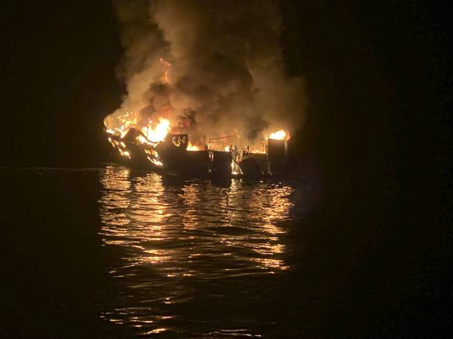 Boat Fire California