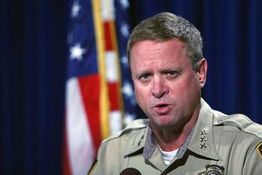 Undersheriff Kevin McMahill speaks during a news conference at Metro Police Headquarters Wednesday, Sept. 6, 2017.