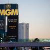 The marquee sign at the MGM Grand announces the June 4 reopening on the Las Vegas Strip Wednesday, May 27, 2020.