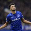 Everton's Dominic Calvert-Lewin celebrates his goal during an English Premier League match against Manchester United at Goodison Park in Liverpool, England, Sunday, March 1, 2020.