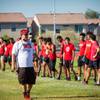 Las Vegas High football coach Erick Capetillo is shown at practice Tuesday, July 7, 2020. Later this month Capetillo will spend three weeks as a Bill Walsh Coaching Fellow in the Atlanta Falcons training camp.