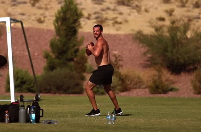 Raiders Derek Carr Training in Las Vegas