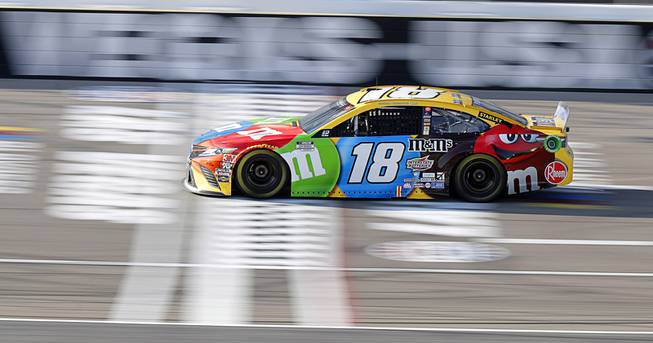 Kyle Busch drives during a NASCAR Cup Series auto race Sunday, Sept. 27, 2020, in Las Vegas.