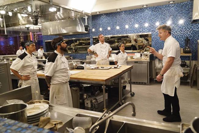 Gordon Ramsay calls the shots during an upcoming episode of "Hell's Kitchen," filmed in Las Vegas.
