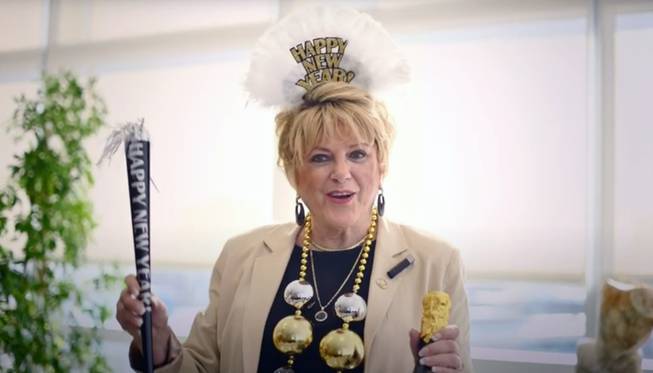 In this screen grab from video, Mayor Carolyn Goodman wishes Las Vegas a happy new year.