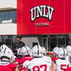 UNLV football coach Marcus Arroyo addresses players during the program's initial session of spring practice on March 30, 2021. UNLV football coach Marcus Arroyo addresses players during the program's initial session of spring practice on March 30, 2021.