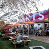 A view of the Bin 19 restaurant during First Friday in the Arts District Friday, April 2, 2021.