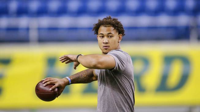 Quarterback Trey Lance throws at the North Dakota State's NFL Pro Day in Fargo, N.D., in this Friday, March, 12, 2021, file photo. 
