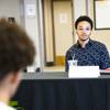 Photo: Sean'Jerrion Coleman-Rabb speaks during a Photo: Sean'Jerrion Coleman-Rabb speaks during a