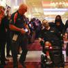 U.S. Army Capt. Luis Avila, who was injured in Afghanistan, moves with a procession Thursday, Nov. 4, 2021, during the United Service Organizations' Salute to the Troops event hosted by MGM Resorts International.
