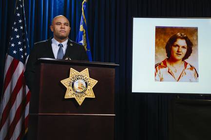 Metro Police Lt. Raymond Spencer speaks during a news conference at department headquarters Monday, Nov. 29, 2021. He identified the perpetrator in the 1979 slaying of 16-year-old Kim Bryant.