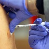 A man gets a COVID-19 vaccine at the Horizon Ridge Wellness Clinic on East Flamingo Road Thursday, Dec. 23, 2021.