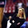 UNLV Lady Rebels head coach Lindy La Rocque  watches from the sidelines during the Mountain West womens championship game against the Colorado State Rams at the Thomas & Mack Center Wednesday, March 9, 2022.