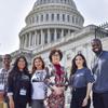 Nev. Senator Jacky Rosen poses for a photo outside the U.S. Capitol building with UNLV law students (from left) Sebastian Ross, Yadira Santana, Nina Garcia, Gabriela Molina, and Eddie Curry who are in Washington D.C. for the Ketanji Brown Jackson hearings Tuesday, March 22, 2022.  