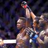 UFC middleweight champion Israel Adesanya is declared the winner over Jared Cannonier 
during UFC 276 at T-Mobile Arena Saturday July 2, 2022. Adesanya retained his title by unanimous decision. 