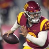 Southern California quarterback Caleb Williams runs the ball during the first half of an NCAA college football game against Notre Dame Saturday, Nov. 26, 2022, in Los Angeles. 

