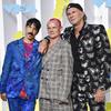 Anthony Kiedis, from left, Flea and Chad Smith, of Red Hot Chili Peppers, appear at the MTV Video Music Awards on Aug. 28, 2022, in Newark, N.J.
