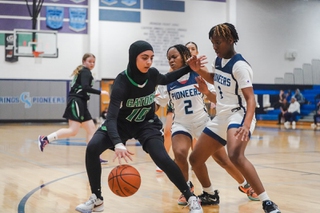 Green Valley Gators girls basketball shooting guard, Aiyana Alchawa, faced off against the Pioneers of Canyon Springs on Wednesday, January 10, 2023. Brian Ramos