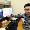 Guo Yu, a scientist at the Desert Research Institute, points to a graph showing stream flow between 1960 and 2020 during an interview at the institute Wednesday, Jan. 25, 2022.