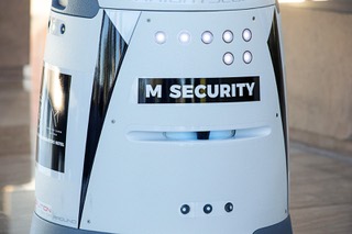 The M-Bot security robot patrols in the porte cochere at the M Resort in Henderson Thursday, Feb. 9, 2023.