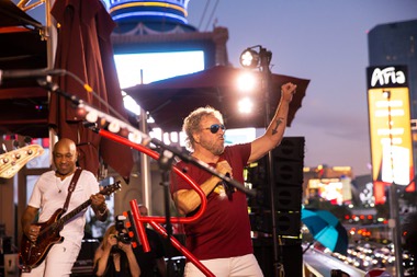 Sammy Hagar, shown performing in 2021 on the rooftop of Cabo Wabo Cantina on the Las Vegas Strip, is one of many entertainers joining this year’s Power of Love Gala at MGM Grand Garden Arena.