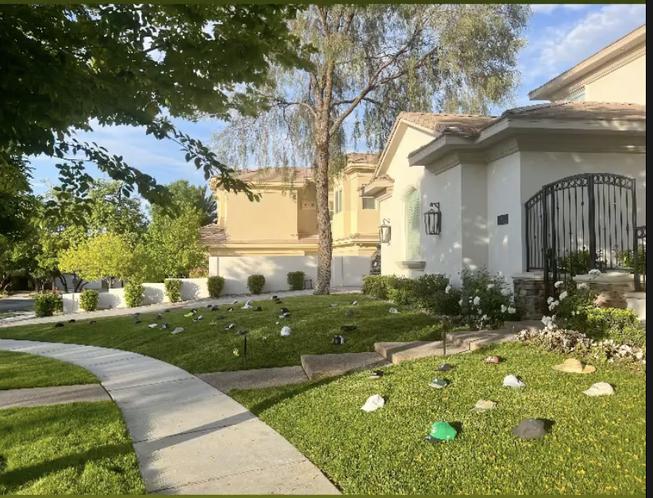Dozens of hats were placed on Marchessault's lawn Monday in recognition of the Golden Knights forward's hat trick to clinch Game 6 of their second-round series against the Edmonton Oilers.