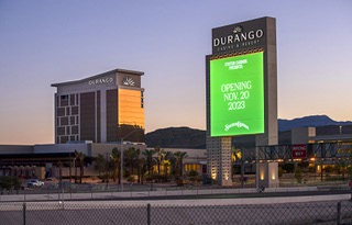 A view of Durango Resort during the official lighting of marquee at Durango Drive and I-215 Thursday, Aug. 3, 2023.