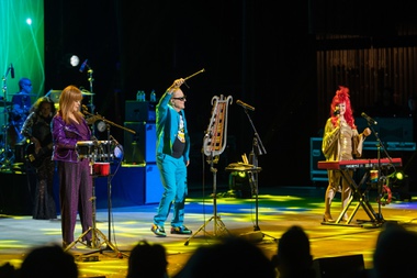 The B-52s in performance at the Venetian Theatre.