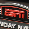 The ESPN logo is seen, Sept. 16, 2013, prior to an NFL football game between the Cincinnati Bengals and the Pittsburgh Steelers in Cincinnati.