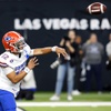 Bishop Gorman quarterback Micah Alejado (12) passes during the first half of the Class 5A Division I state championship football game against Liberty at Allegiant Stadium Tuesday, Nov. 21, 2023.