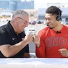UNLV basketball player Justin Wesbter appears on "Take a Lap with Mike Grimala" in 2023.
