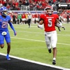 UNLV running back Vincent Davis Jr. (5) runs for a touchdown ahead of Boise State cornerback A'Marion McCoy (21) during the first half of the Mountain West championship game Saturday, Dec. 2, 2023.