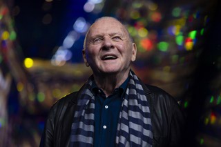 Two time Academy Award winner Sir Anthony Hopkins speaks during an interview on the Awakening show stage at the Wynn Monday, Dec. 11, 2023.