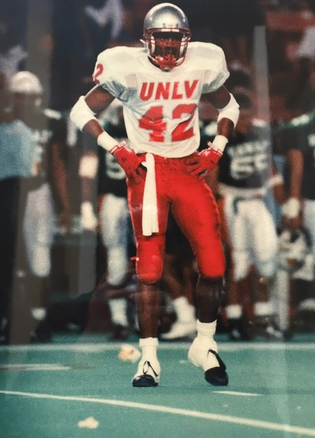 Don Porter played two years of safety for the UNLV football team in the early 1990s. His son, Andre, is set to join the program in 2024.