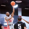 UNLV Rebels guard Jackie Johnson III (24) puts up a shot against the Bethesda University Flames during an exhibition game at the Cox Pavilion Tuesday, Jan. 2, 2024.