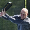 In this photo provided by Horizon Sports & Experiences, Andre Agassi plays pickleball during a training session in Las Vegas, Sept. 28, 2023.