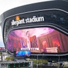 An exterior view of Allegiant Stadium, home to Super Bowl LVIII, is shown Sunday, Feb. 4, 2024.