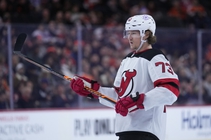 New Jersey Devils’ Tyler Toffoli, pictured Nov. 30, 2023, in Philadelphia, is in the final year of a four-year contract at a $4.25 million cap ...