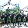 The Las Vegas Emerald Society Pipe Band kicks off the 2022 version of Celtic Feis at New York-New York on the Las Vegas Strip.